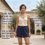 Navy Blue Cotton Drawstring Lounge Shorts