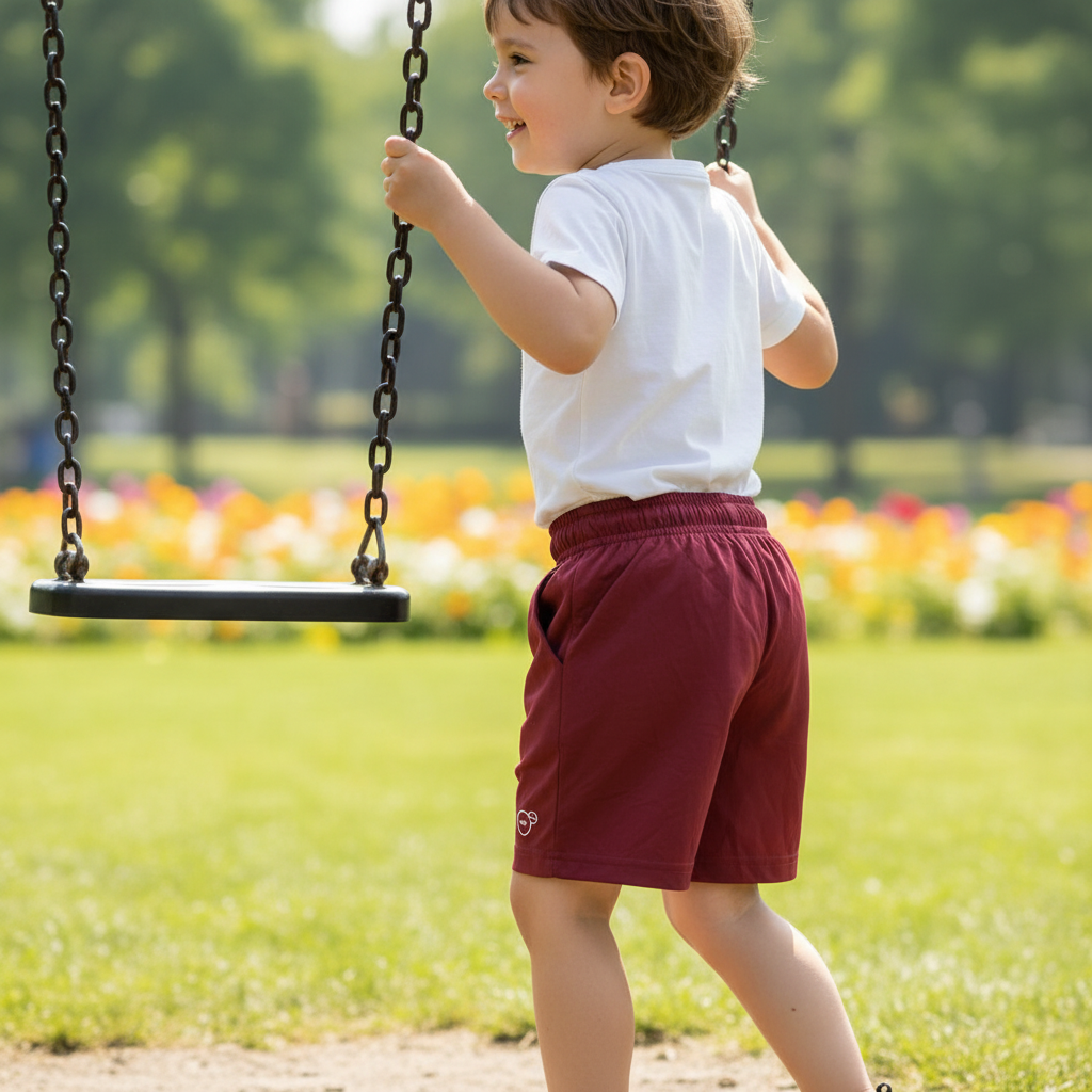 PUMA Kids Burgundy Athletic Football Shorts