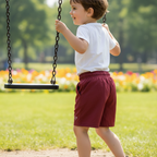 PUMA Kids Burgundy Athletic Football Shorts