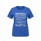Women's Blue Happiness Graphic T-Shirt