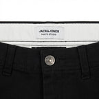 JACK&JONES Men's Black Slim-Fit Cotton Utility Cargo Trouser