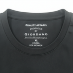 Giordano Women's Black T-Shirt with Gold Crest Logo - XL