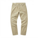 Angelo Litrico Men's Beige Straight-Leg Cotton Chino Trouser
