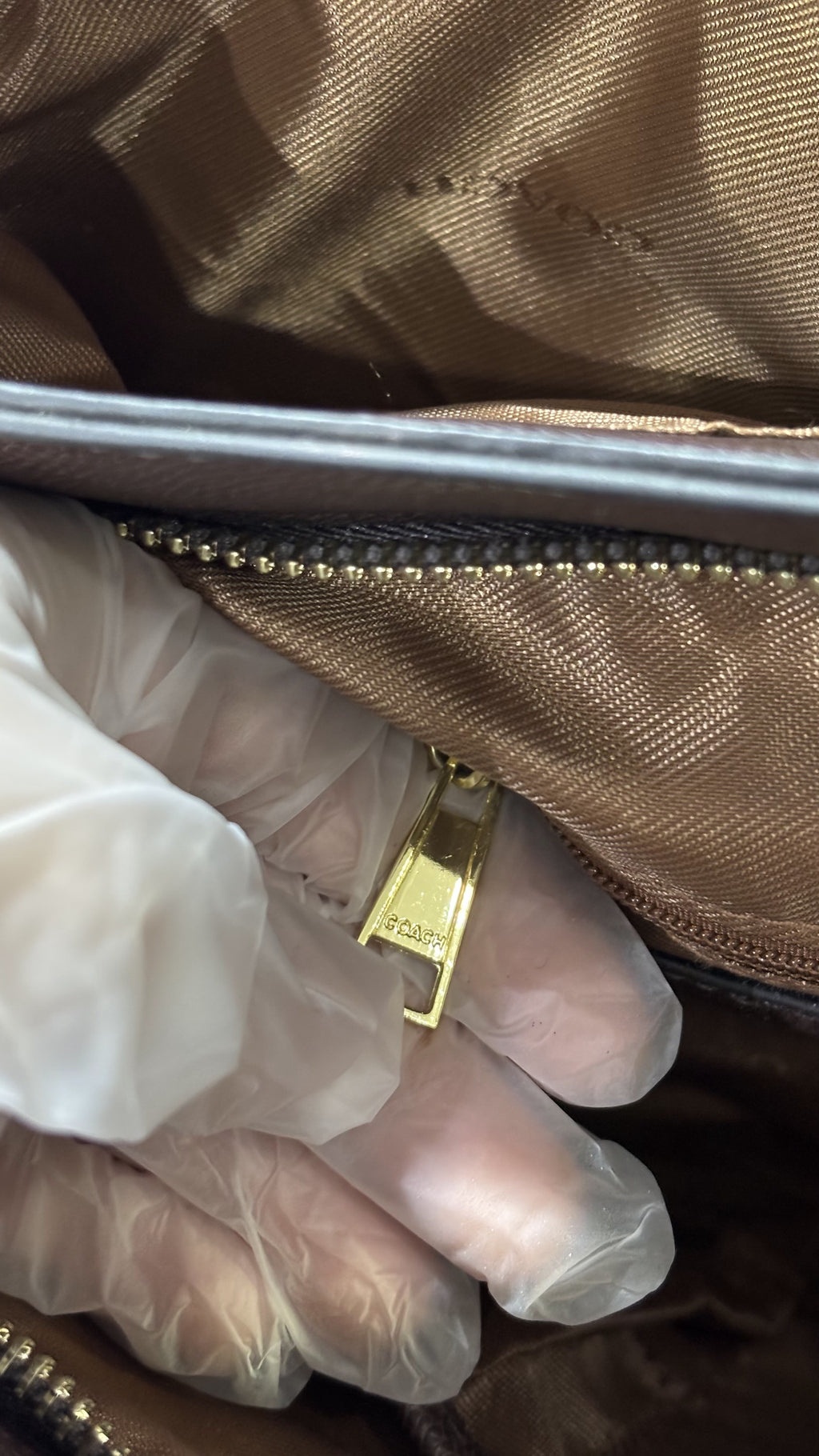 COACH NEW YORK Coach Signature Monogram Brown Satchel