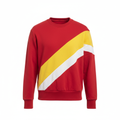 Kitri Women's Red Colorblock Diagonal Stripe Sweatshirt