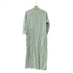 On Line Women's Mint Green Long-Sleeved Crinkled Maxi Robe