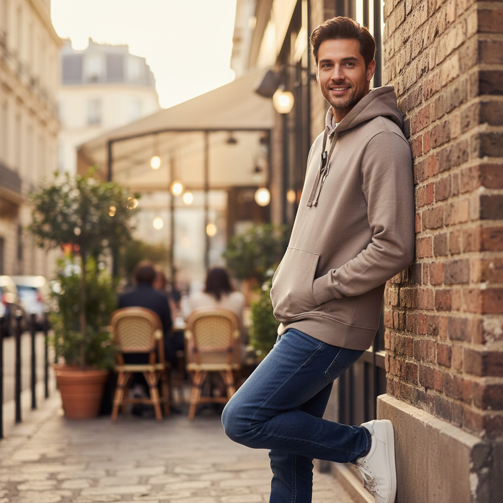 LIVERGY Men's Taupe Fleece Lined Hoodie - New with Tags