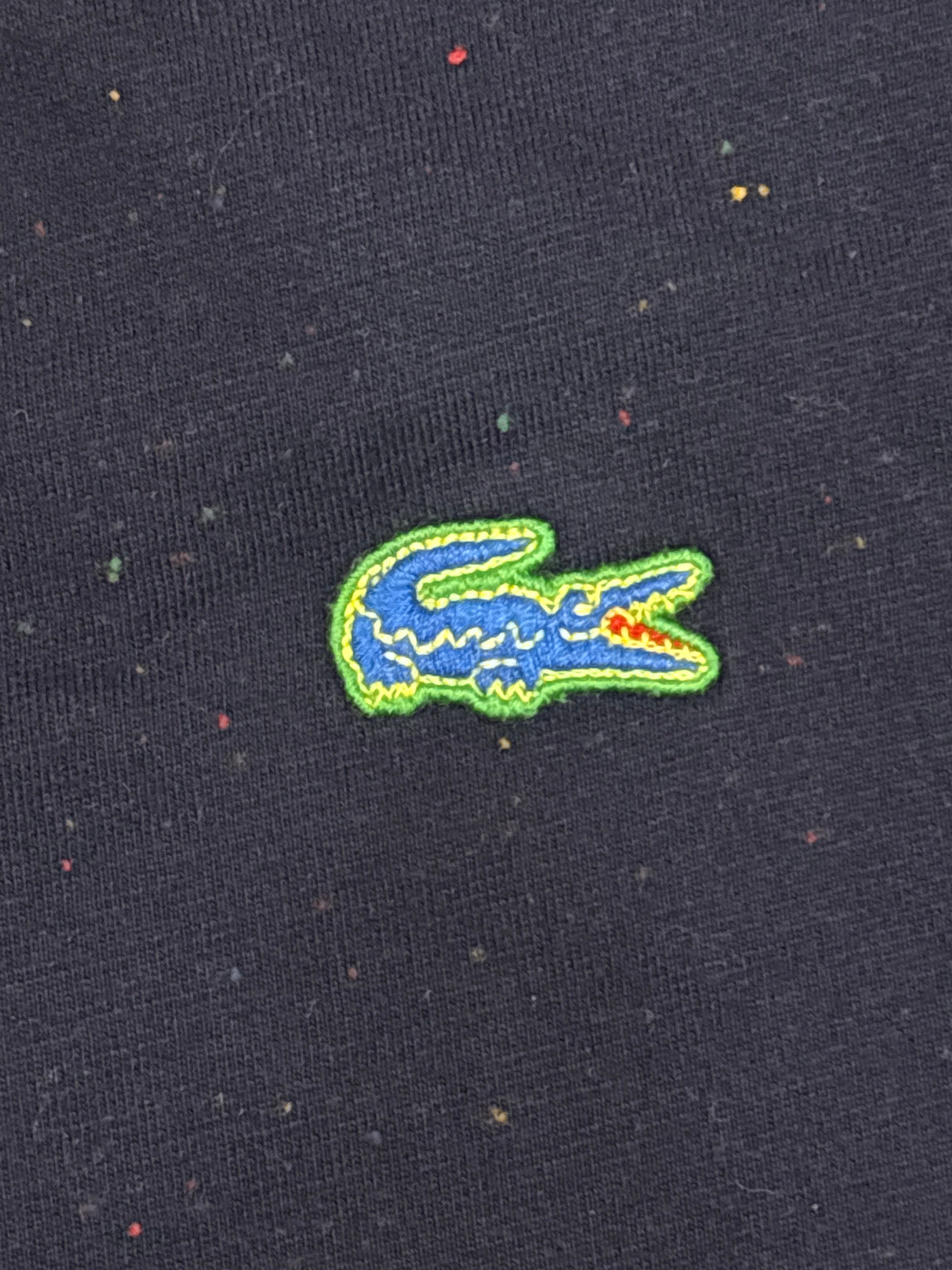 Lacoste Men's Navy Flecked Cotton T-Shirt - US 4XL