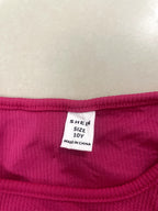 SHEIN Hot Pink Ribbed Sleeveless Crop Top for Girls