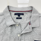 Tommy Hilfiger Men's Slim Fit Grey Piqué Polo Shirt - XL