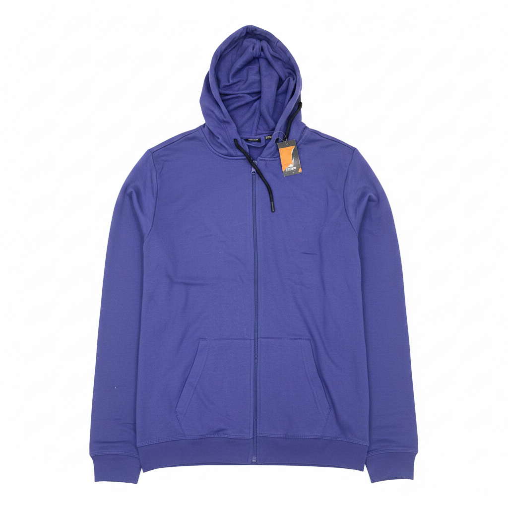 Crivit Men's Blue Full-Zip Hooded Sweatshirt