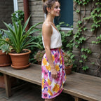Esmara Multi-Floral Painterly Print Crinkle Midi Skirt