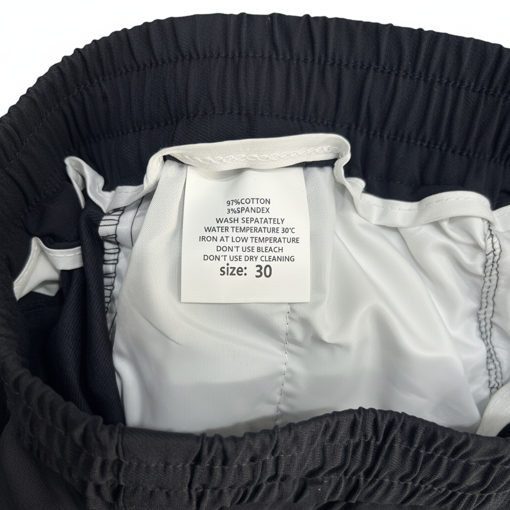 Men's Navy Blue Drawstring Tapered Chinos