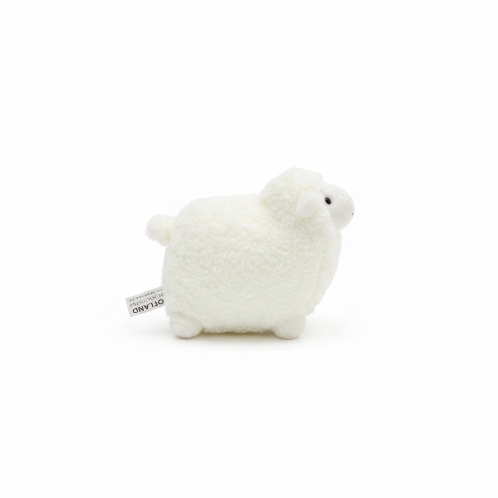 Soft White Plush Ram Stuffed Animal Toy