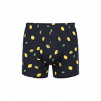Livergy Men's Black Lemon Print Cotton Boxer Shorts