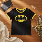 [WearU Generated:merch_flat_lay] H&M Black Cotton Graphic Print Straight T-Shirt – flat lay view