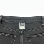 Women's Black High-Waist Flare Jeans with Raw Hem