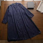 Al Wisham Al Aneeq Deep Navy Floral Jacquard A-Line Floor-Le