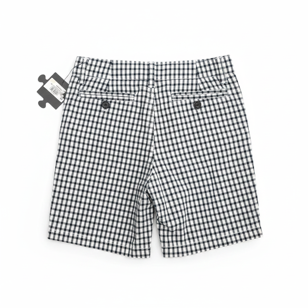 COTTON ON KIDS Kids Navy and White Gingham Tailored Shorts