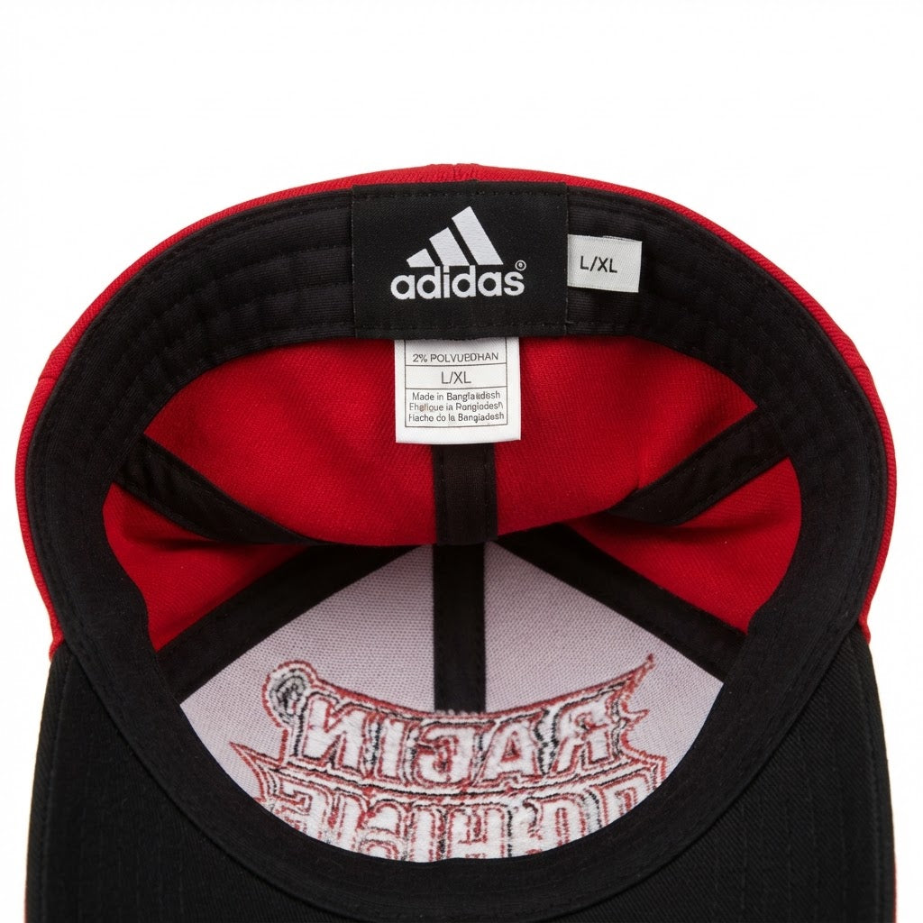 Adidas Ragin' Cajuns Red and Grey Hat L/XL