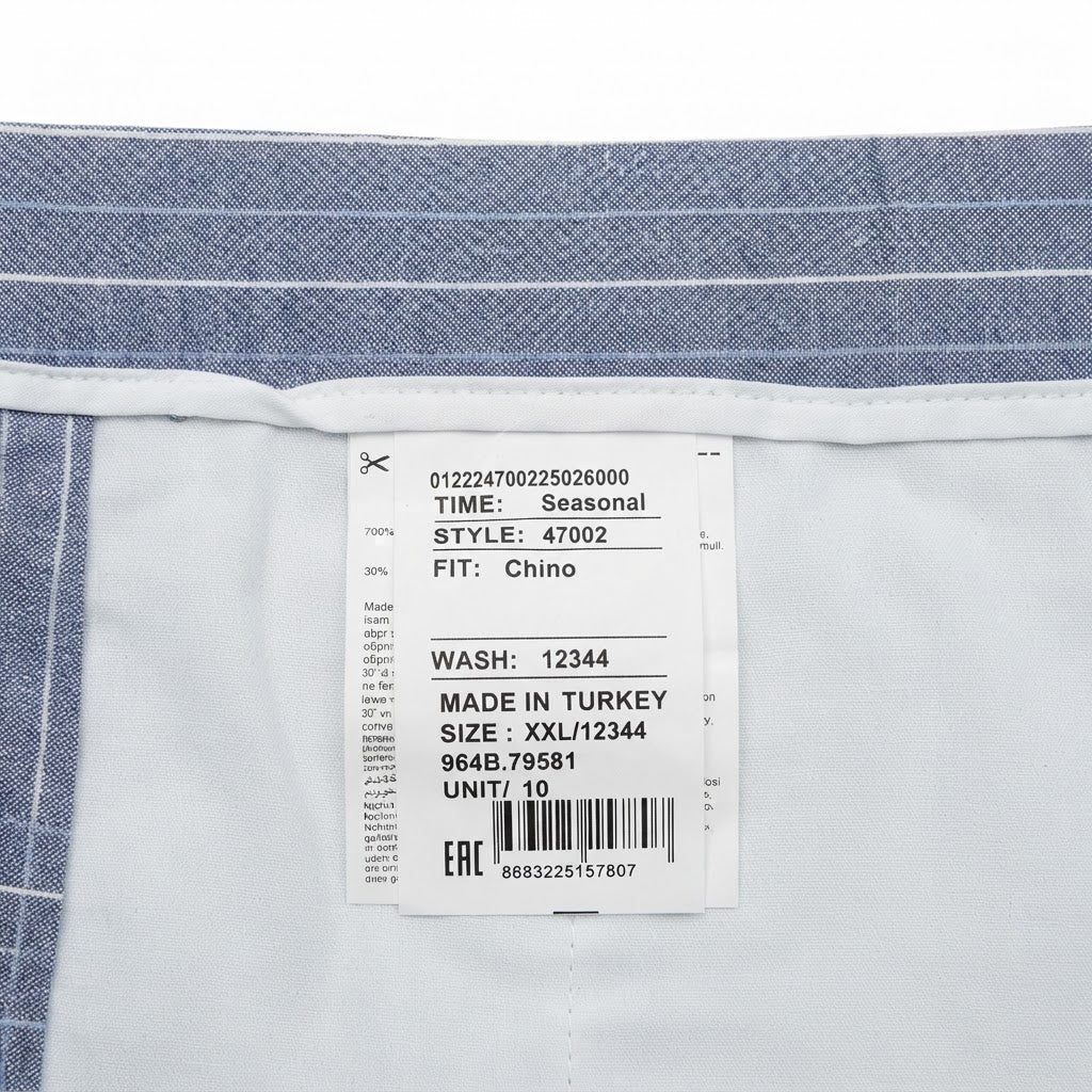 Women's Light Blue Pinstripe Tailored Trousers