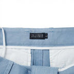 Women's Light Blue High-Waisted Pleated Trousers