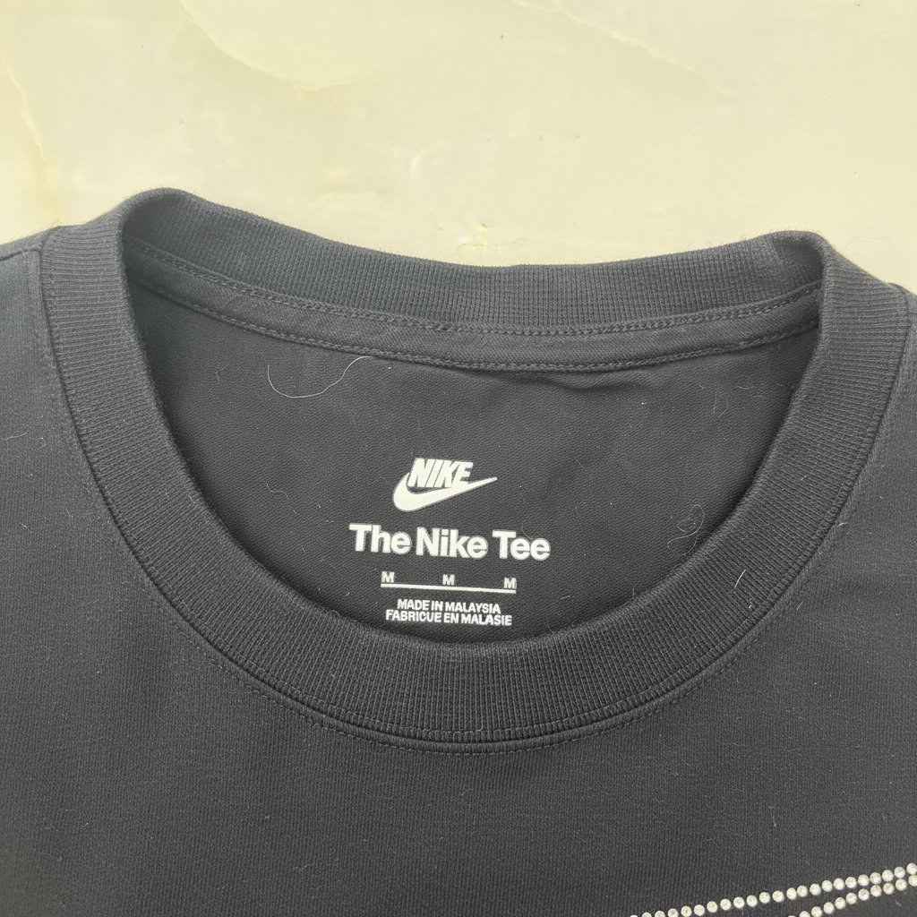 Nike Men's Black Rhinestone Swoosh T-Shirt
