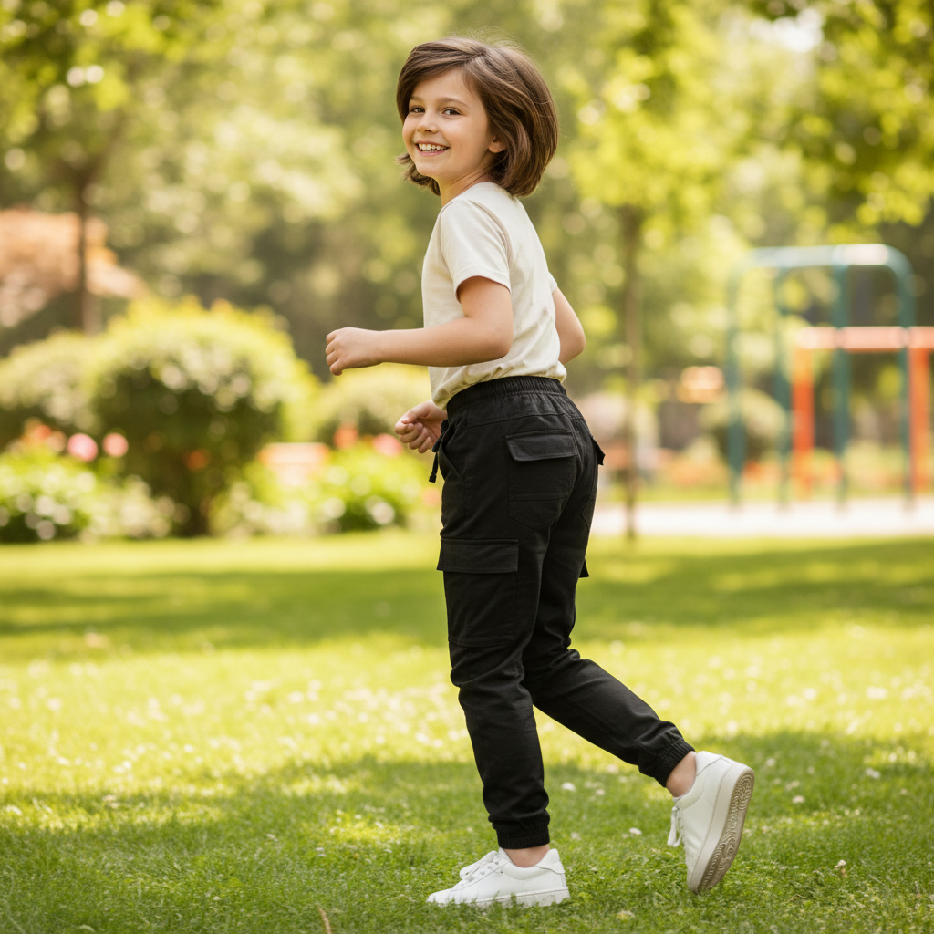 CHAPTER Young Kids' Black Cargo Joggers - Size 164