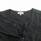 Gina Laura Black Roll-Tab Sleeve Blouse - Size M