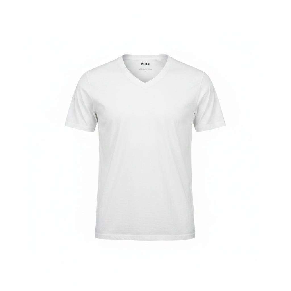Mexx Men's White Cotton V-Neck T-Shirt Size XL