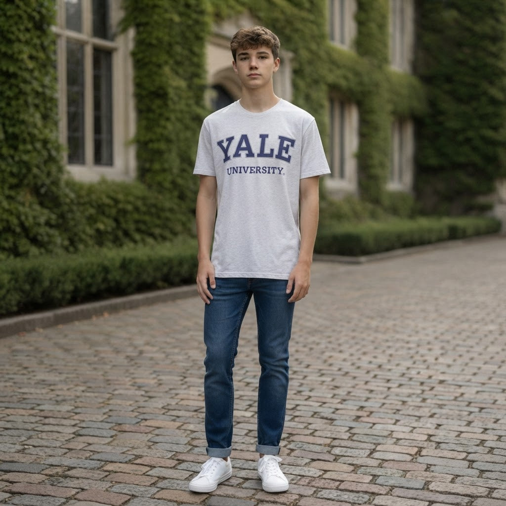 Yale University Heather Grey Short-Sleeve Yale Graphic T-Shi