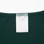 SHEIN Women's Dark Green Long Open-Front Coat with Piping