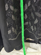 Black Embellished Long-Sleeve Formal Abaya Dress
