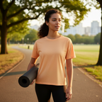 Crivit Women's Peach Short Sleeve Active T-Shirt - Size L