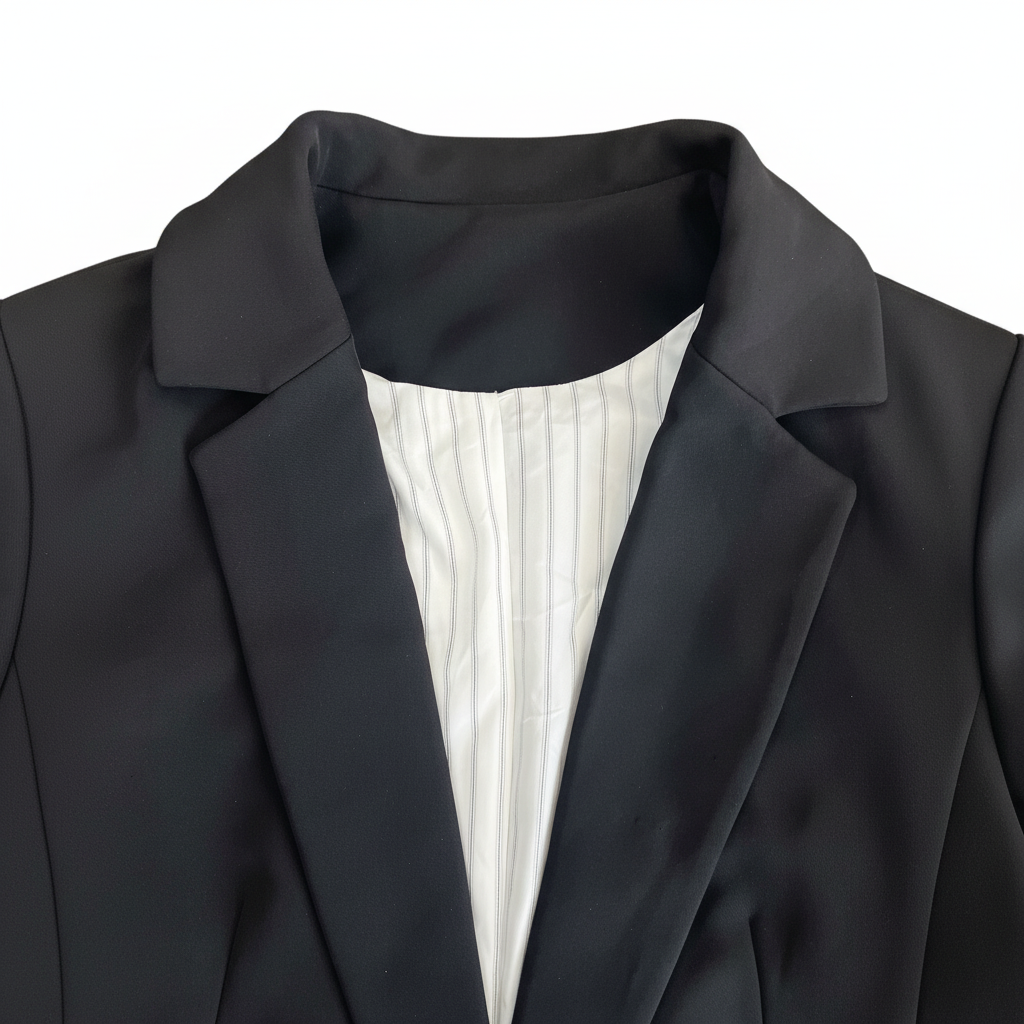 Women's Tailored Black Single-Button Blazer