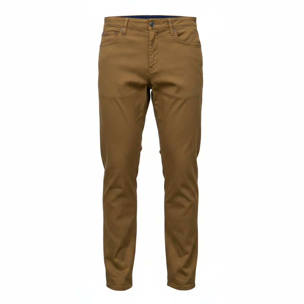 G2000 MAN Men's Ochre Brown Slim-Straight Five-Pocket Trouse