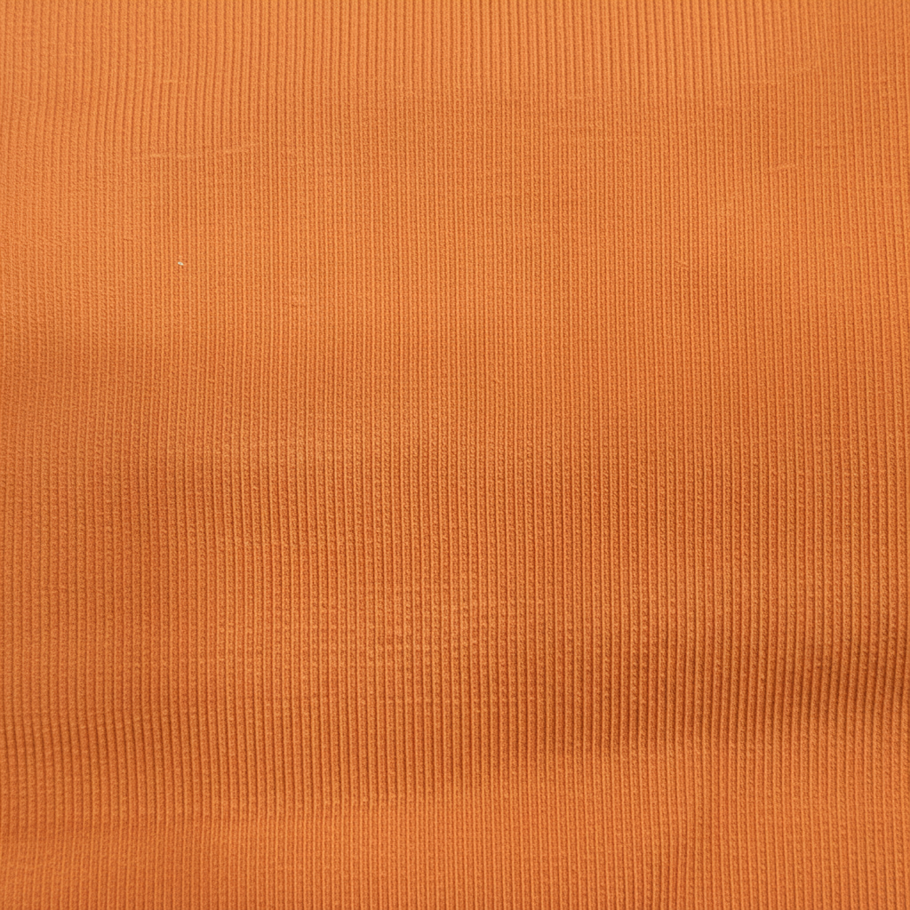 Esmara Women's Orange Long Sleeve Ribbed Cotton Top