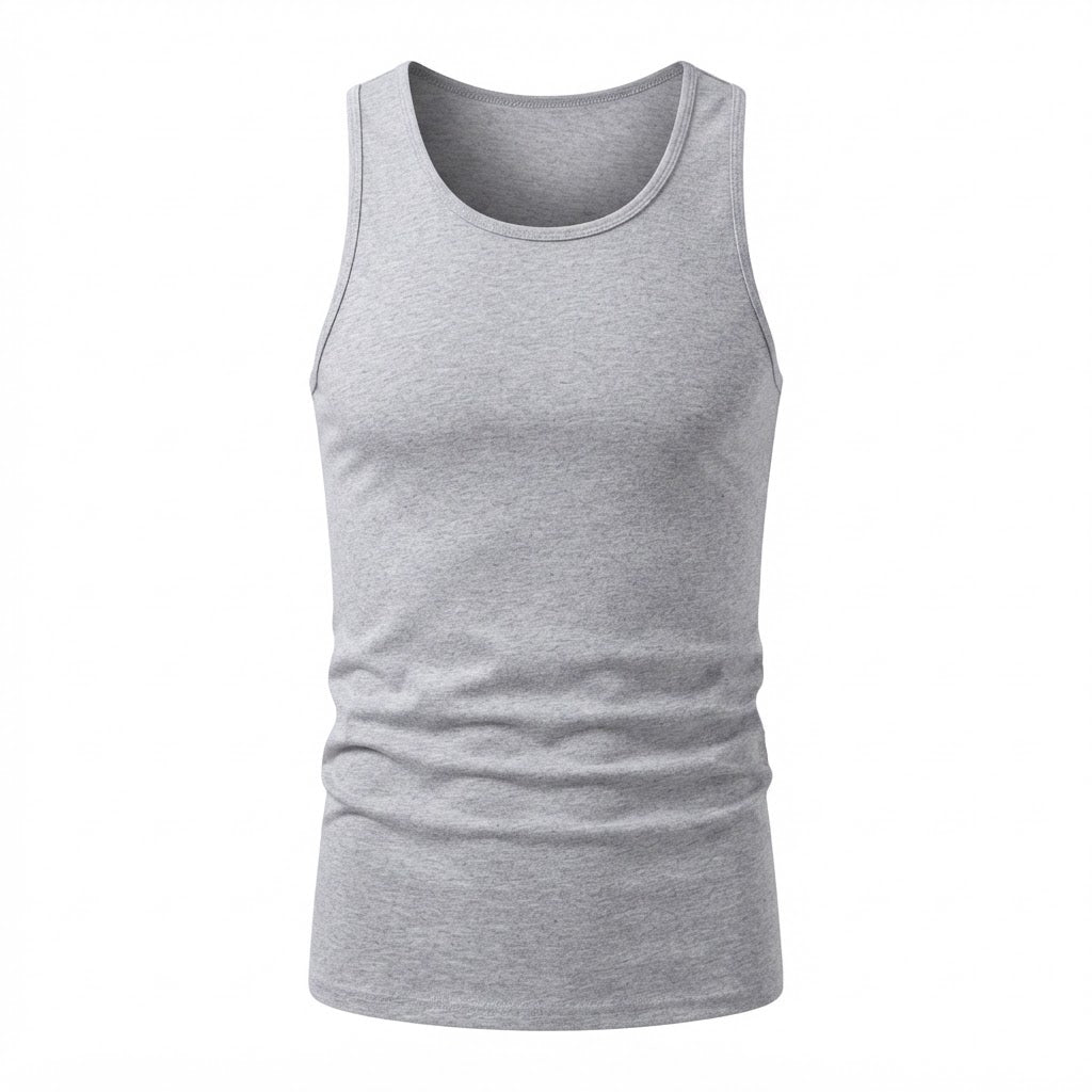 LIVERGY Men's Grey Classic Scoop Neck Tank Top