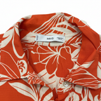 Mango MNG Orange Tropical Print Sleeveless Blouse