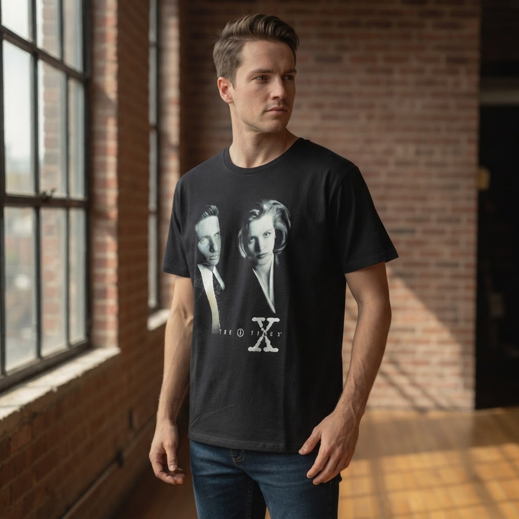 The X-Files Black The X-Files Graphic Print Unisex Relaxed T