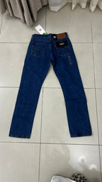 Levi's Deep Indigo Straight Leg Jeans with Signature Button