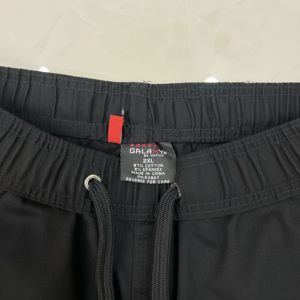 GALAXY BY HARVIC Men's Black Elasticated Waist Jogger Trouse