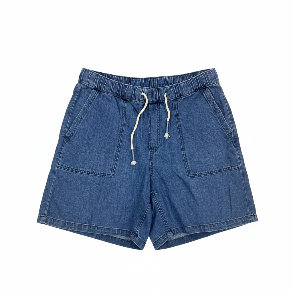 Women's Blue Wide Leg Panelled Denim Trousers