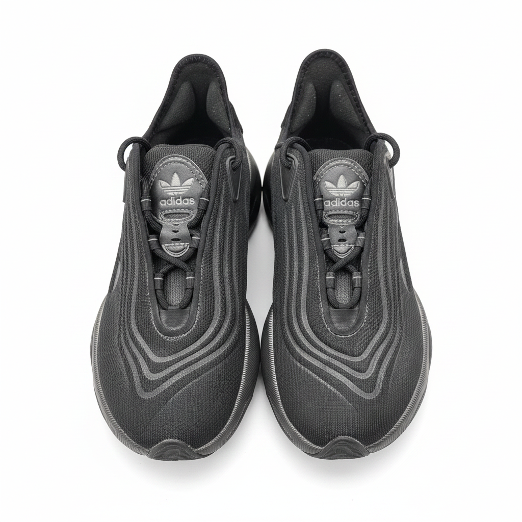Adidas Charcoal Grey Wavy Mesh Chunky Sneakers