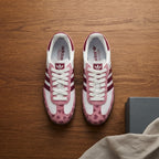 Adidas Adidas White & Pink Heart Print Samba-Style Sneakers