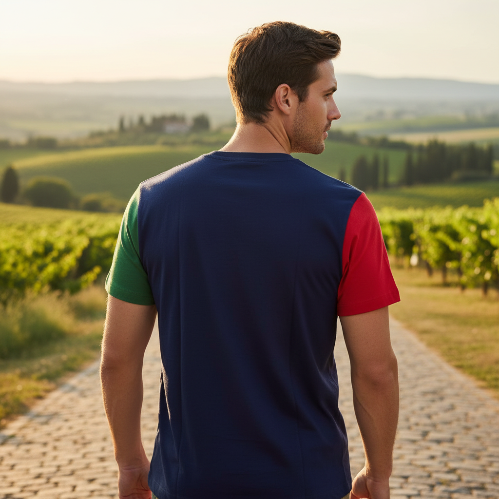 LACOSTE Men's Color-Block Logo Print Cotton T-Shirt