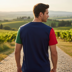 LACOSTE Men's Color-Block Logo Print Cotton T-Shirt