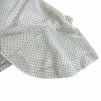 Women's White Polka Dot Flutter Sleeve Blouse