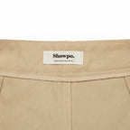 Women's Beige High-Waisted Wide-Leg Trousers