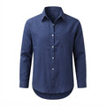 Women's Navy navy Oversized Linen Blend Button-Down Shirt